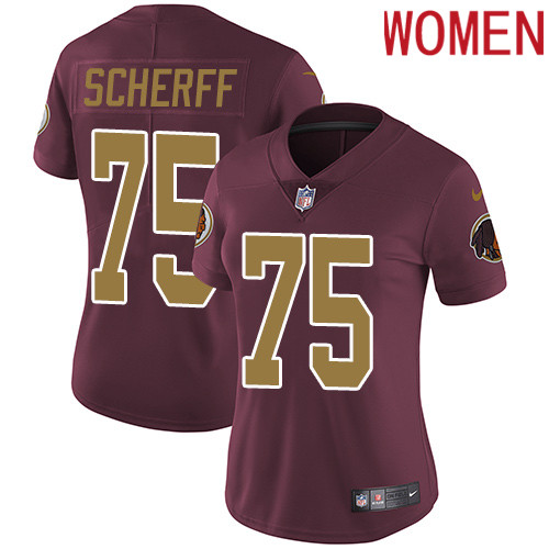 2019 Women Washington Redskins #75 Scherff red Nike Vapor Untouchable Limited NFL Jersey style 2